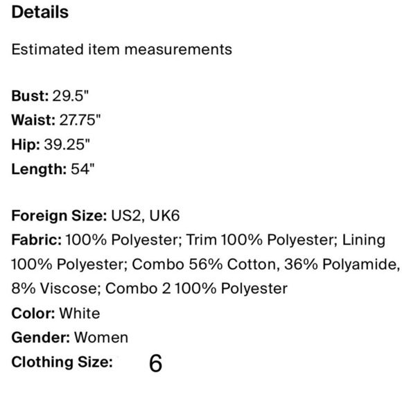 SELF PORTRAIT LONG WHITE LACE PANEL MIDI DRESS SLEEVELESS SZ 6 OR US SMALL - Picture 11 of 11